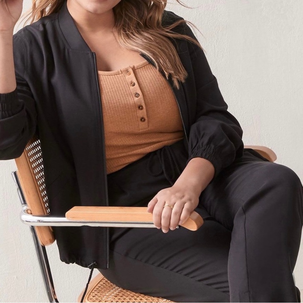 🔥 FLASH SALE Addition Elle Henley Top Ribbed Stretchy Size 2X